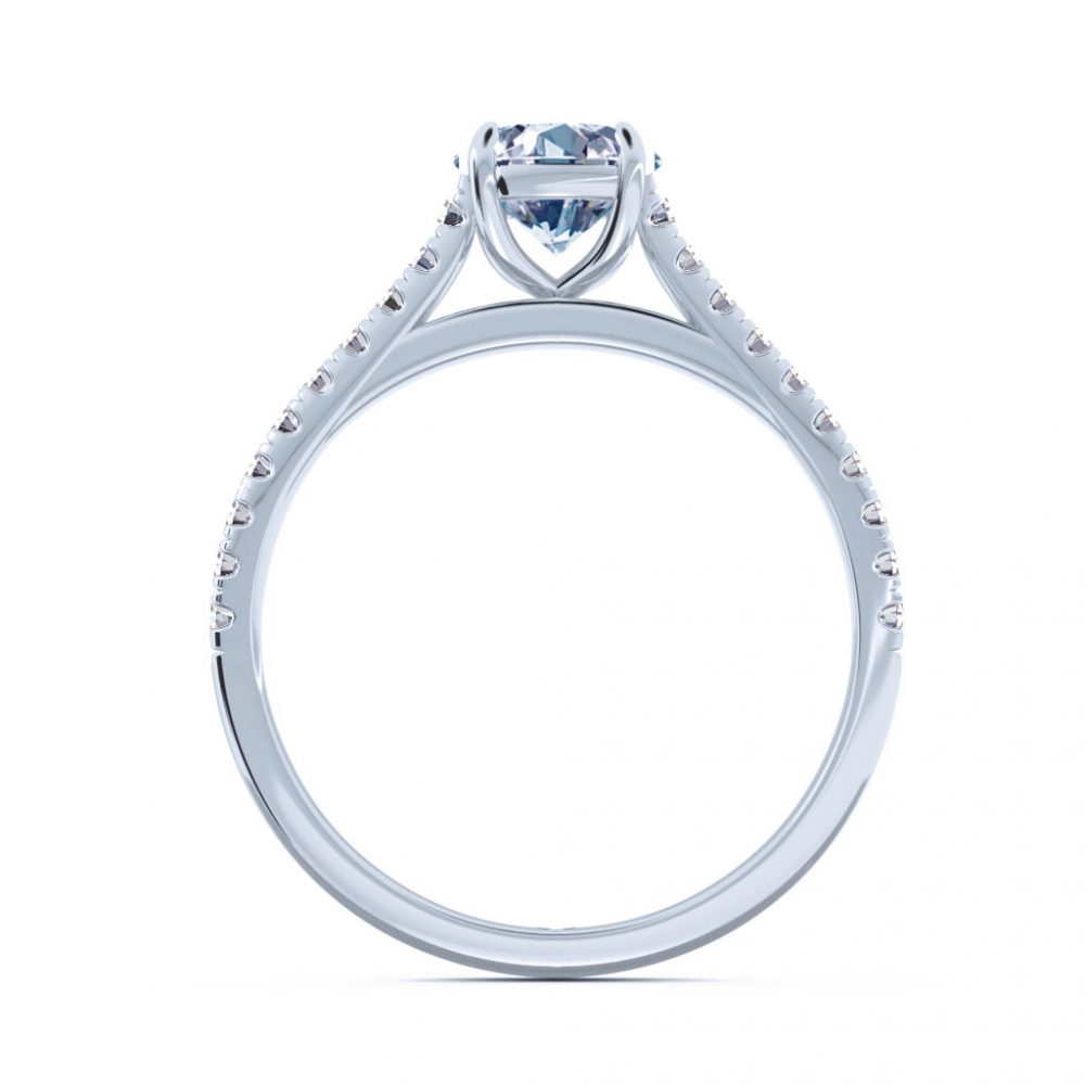 cathedral setting engagement ring