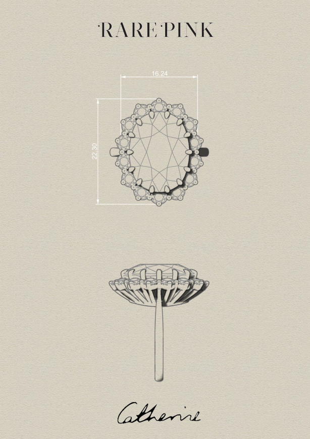 Kate Middleton Engagement Ring design Sketch