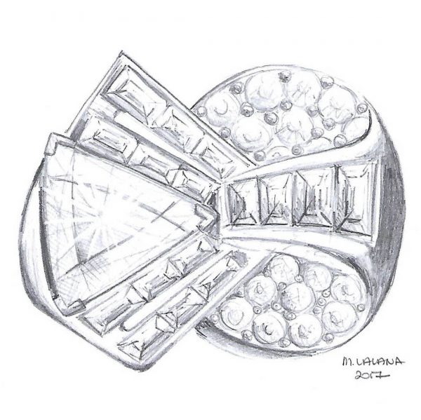 retro engagement ring design