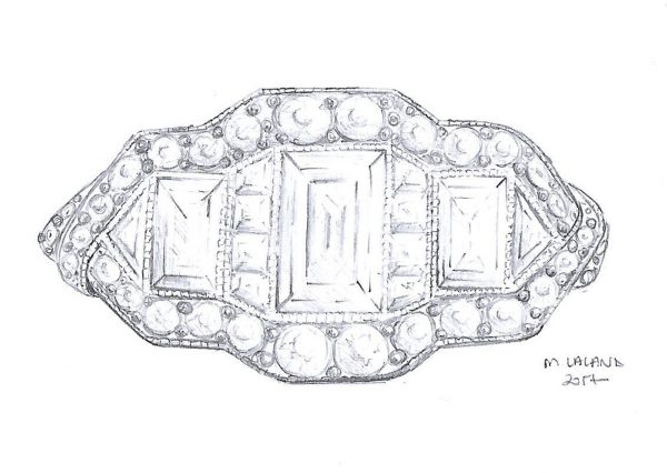 art deco engagement ring design